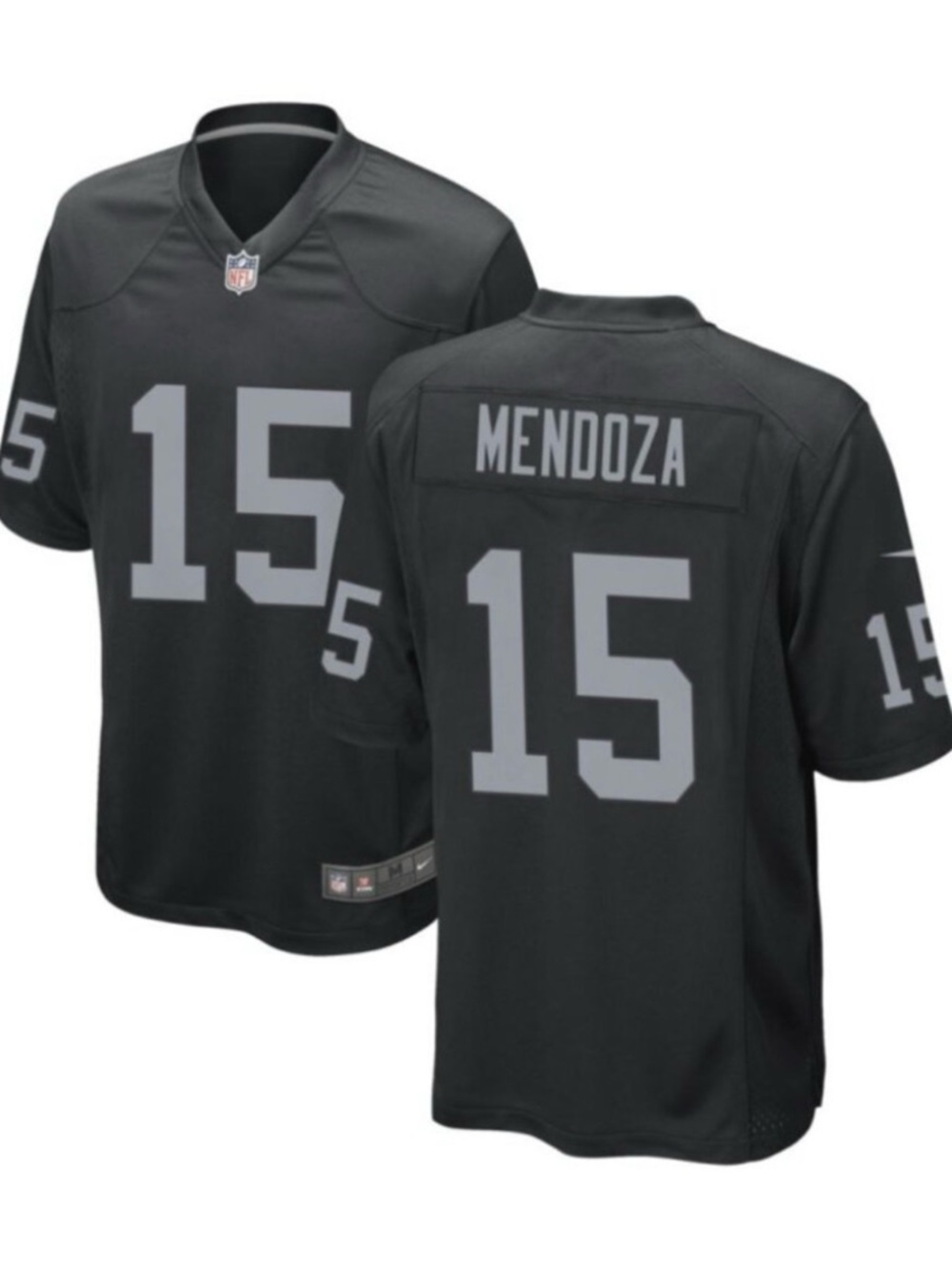 Raiders Men's Black #15 Mendoza Jersey